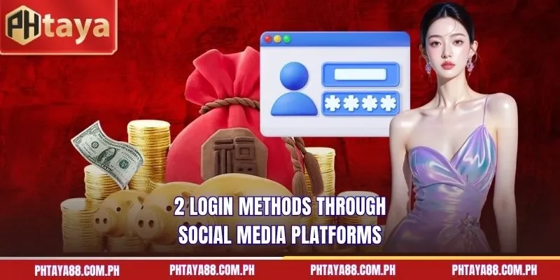 2 login methods through social media platforms