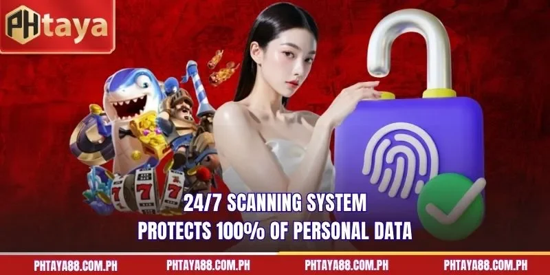 24/7 scanning system protects 100% of personal data