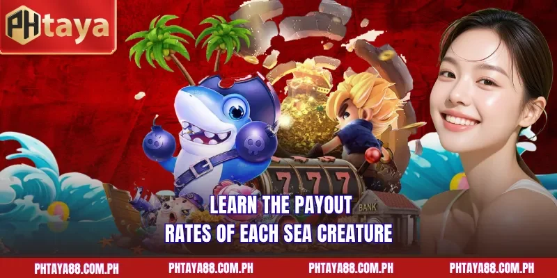 Learn the payout rates of each sea creature