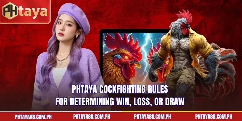 PHTAYA cockfighting rules for determining win, loss, or draw