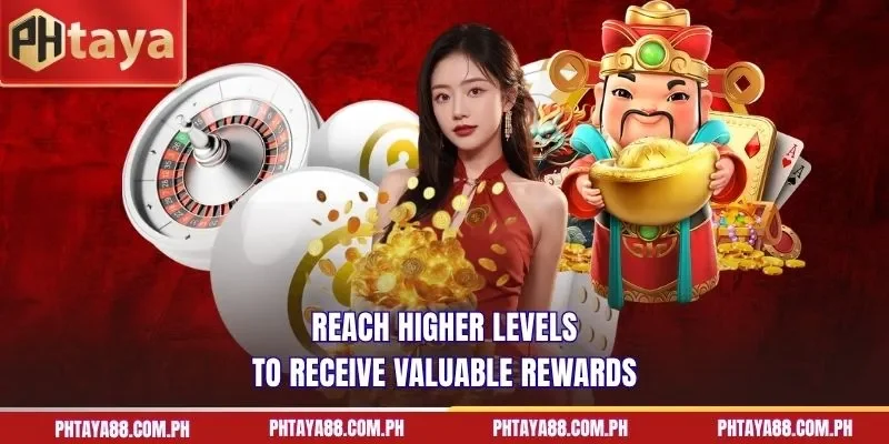  Reach higher levels to receive valuable rewards