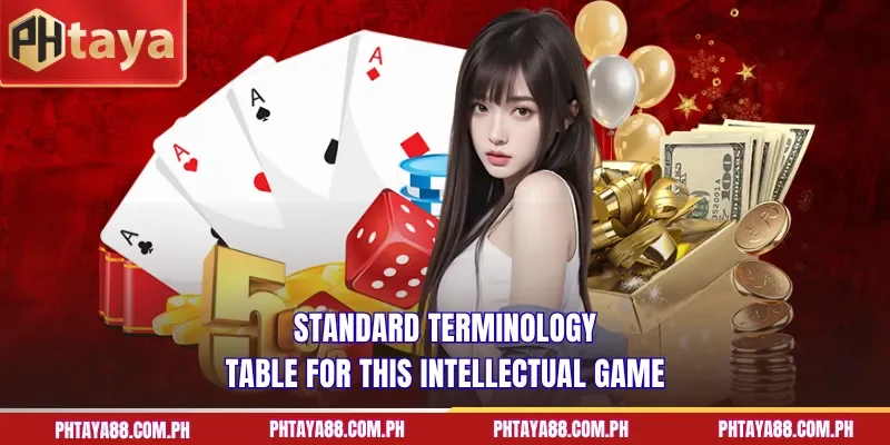 Standard terminology table for this intellectual game